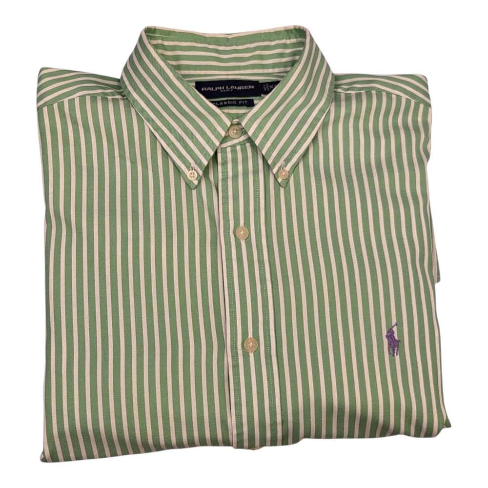Ralph Lauren Classic Fit Golf XL Stripeโ